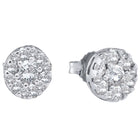 Splendid Jewellery 14kt White Gold Diamond Blossom Cluster Earrings  Top View from Splendid Jewellery