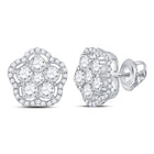 Dazzling Starlight Diamond Cluster Earrings - Top View