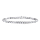 Elegant Brilliance: 14kt White Gold Diamond Tennis Bracelet - 3 Cttw - Splendid Jewellery