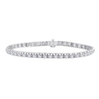 Elegant Brilliance: 14kt White Gold Diamond Tennis Bracelet - 3 Cttw - Splendid Jewellery