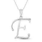 Elegant Diamond Initial Necklace in 10kt White Gold - Splendid Jewellery