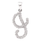 Elegant Diamond Initial Pendant in 10kt White Gold - Splendid Jewellery