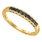 Elegant Noir Princess Cut Diamond Band Ring - Splendid Jewellery