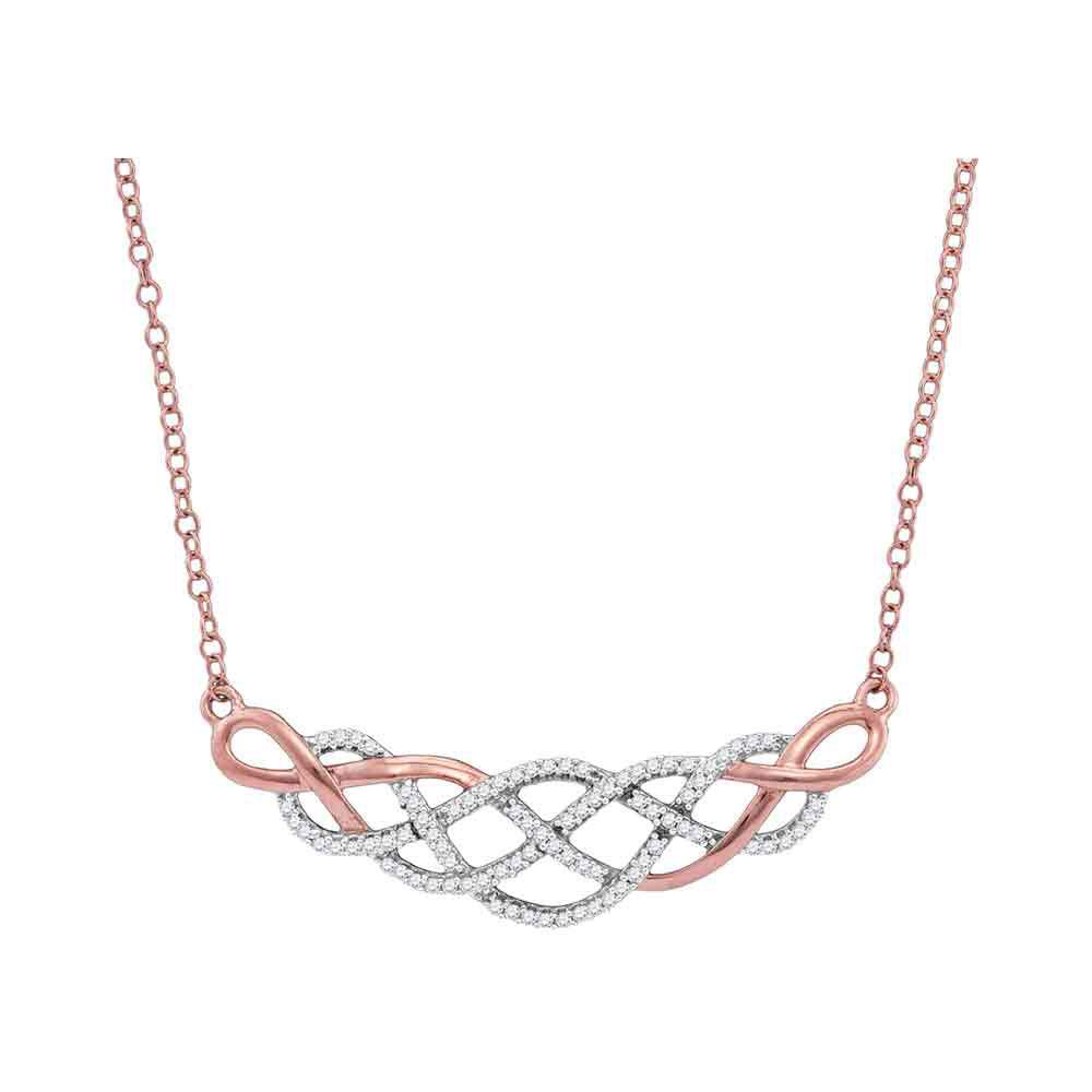 Enchanted Rose Gold Diamond Cluster Necklace - Splendid Jewellery