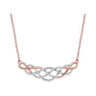 Enchanted Rose Gold Diamond Cluster Necklace - Splendid Jewellery