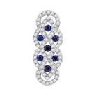 Enchanting Blue Sapphire Diamond Woven Pendant - Splendid Jewellery