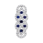 Enchanting Blue Sapphire Diamond Woven Pendant - Splendid Jewellery