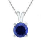 Enchanting Blue Sapphire Solitaire Pendant - Splendid Jewellery