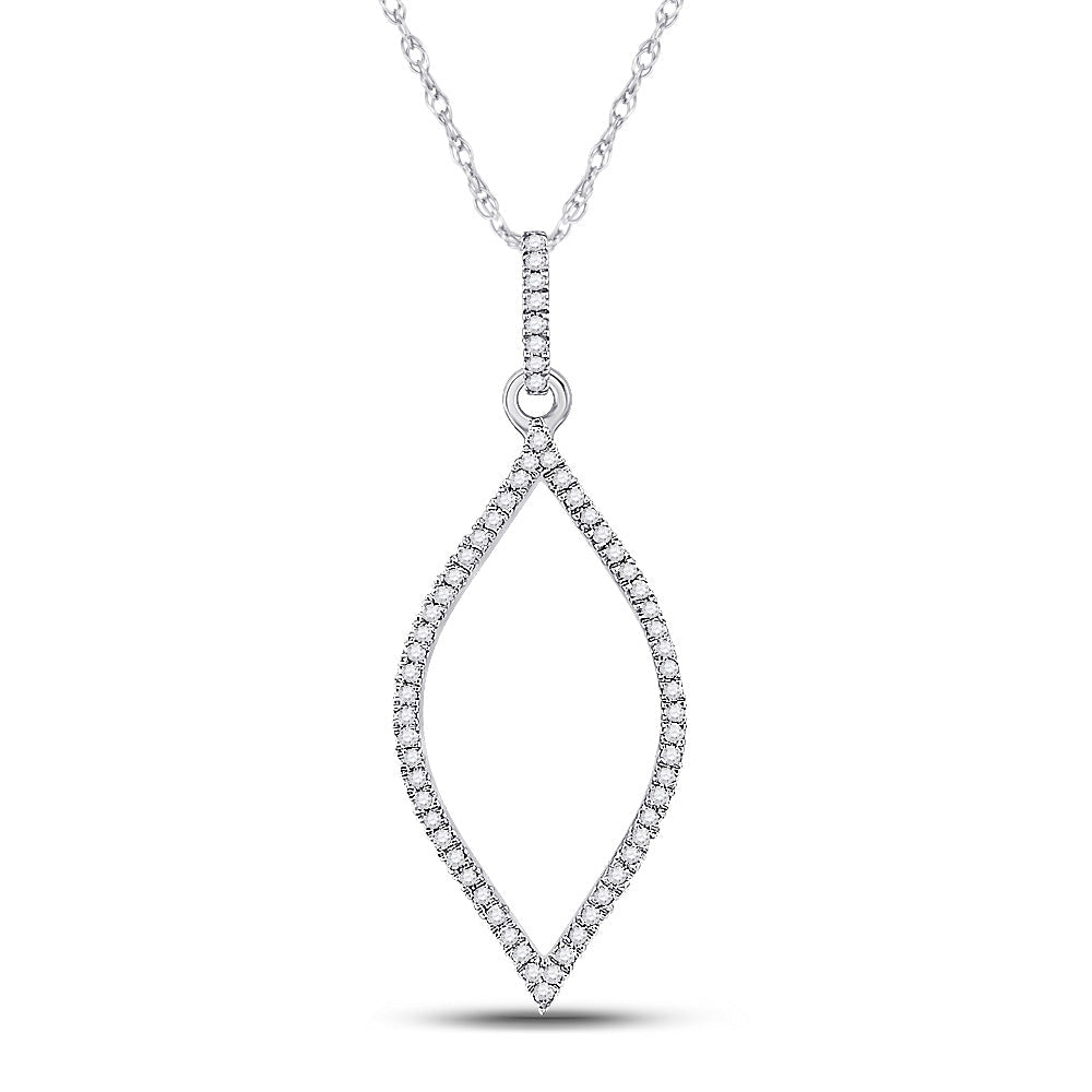 Enchanting Brilliance: 10kt White Gold Diamond Pendant - Splendid Jewellery