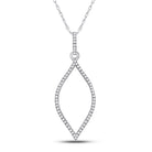 Enchanting Brilliance: 10kt White Gold Diamond Pendant - Splendid Jewellery