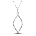 Enchanting Brilliance: 10kt White Gold Diamond Pendant - Splendid Jewellery