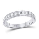 Enchanting Brilliance: 14kt White Gold Diamond Eternity Band Ring - Splendid Jewellery