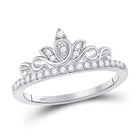 Enchanting Crown Tiara Diamond Fashion Ring - Splendid Jewellery