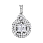 Enchanting Diamond Cluster Circle Pendant - Splendid Jewellery