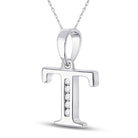 Enchanting Diamond Initial Pendant - Personalized Elegance in White Gold - Splendid Jewellery