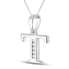 Enchanting Diamond Initial Pendant - Personalized Elegance in White Gold - Splendid Jewellery