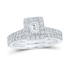Enchanting Emerald Brilliance Wedding Ring Set - Splendid Jewellery