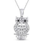 Enchanting Night Owl Diamond Pendant - Splendid Jewellery