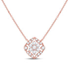 Enchanting Rose Gold Diamond Blossom Necklace - Splendid Jewellery