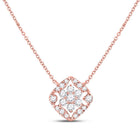 Enchanting Rose Gold Diamond Blossom Necklace - Splendid Jewellery