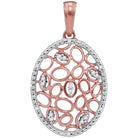Enchanting Rose Gold Diamond Honeycomb Pendant - Splendid Jewellery