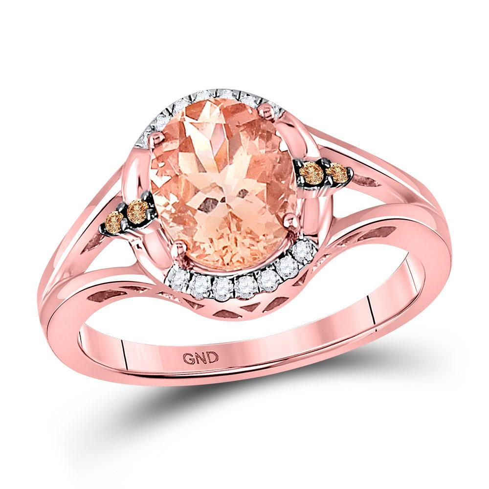 Enchanting Rose Gold Morganite Solitaire Ring - Splendid Jewellery