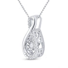 Enchanting Sparkle Teardrop Diamond Pendant | 10kt White Gold 1/20 Cttw | Splendid Jewellery - Splendid Jewellery