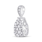 Enchanting Teardrop Diamond Cluster Pendant - Splendid Jewellery