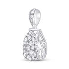 Enchanting Teardrop Diamond Cluster Pendant - Splendid Jewellery