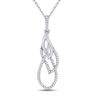 Enchanting White Gold Diamond Pendant - A Timeless Symbol of Elegance and Romance - Splendid Jewellery