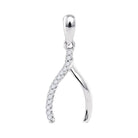Enchanting White Gold Wishbone Diamond Pendant | Splendid Jewellery - Splendid Jewellery
