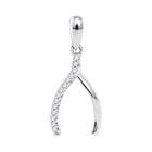 Enchanting White Gold Wishbone Diamond Pendant | Splendid Jewellery - Splendid Jewellery