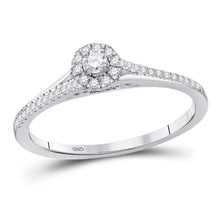 Load image into Gallery viewer, Eternal Brilliance 10kt White Gold Diamond Halo Promise Ring - Splendid Jewellery