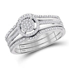 Eternal Brilliance 10kt White Gold Diamond Wedding Ring Set - Splendid Jewellery
