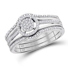 Eternal Brilliance 10kt White Gold Diamond Wedding Ring Set - Splendid Jewellery