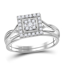 Load image into Gallery viewer, Eternal Brilliance 10kt Yellow Gold Square Diamond Wedding Ring Set - Splendid Jewellery