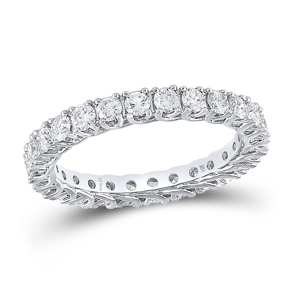 Eternal Brilliance 14kt White Gold Diamond Eternity Wedding Band - Splendid Jewellery