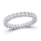 Eternal Brilliance 14kt White Gold Diamond Eternity Wedding Band - Splendid Jewellery