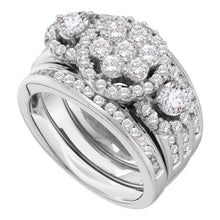 Load image into Gallery viewer, Eternal Brilliance | 14kt White Gold Round Diamond 3 - Piece Bridal Wedding Ring Band Set 2 Cttw - Splendid Jewellery