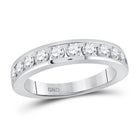 Eternal Brilliance: 14kt White Gold Round Diamond Wedding Band - Splendid Jewellery