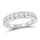 Eternal Brilliance: 14kt White Gold Round Diamond Wedding Band - Splendid Jewellery