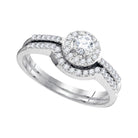 Eternal Love 10kt White Gold Diamond Bridal Wedding Ring Band Set - Splendid Jewellery