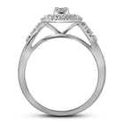 Eternal Love 10kt White Gold Diamond Bridal Wedding Ring Band Set - Splendid Jewellery