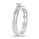 Eternal Love 10kt White Gold Diamond Bridal Wedding Ring Band Set - Splendid Jewellery
