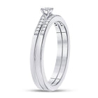 Eternal Love 10kt White Gold Diamond Bridal Wedding Ring Band Set - Splendid Jewellery