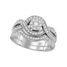 Eternal Love 10kt White Gold Diamond Wedding Ring Set - Splendid Jewellery