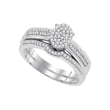 Load image into Gallery viewer, Eternal Love 10kt White Gold Round Diamond Bridal Wedding Ring Band Set - Splendid Jewellery