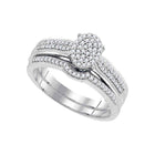 Eternal Love 10kt White Gold Round Diamond Bridal Wedding Ring Band Set - Splendid Jewellery