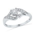 Eternal Love 10kt White Gold Round Diamond Solitaire Bridal Wedding Engagement Ring - Splendid Jewellery