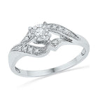 Eternal Love 10kt White Gold Round Diamond Solitaire Bridal Wedding Engagement Ring - Splendid Jewellery